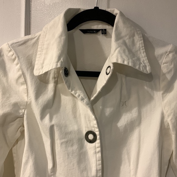 Hurley Ladies White blazer women’s cotton Jacket size small - Picture 4 of 8